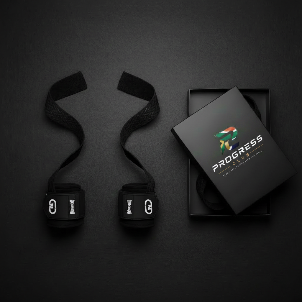 Progress Club Figure-8 Lifting Straps - Logo on Box